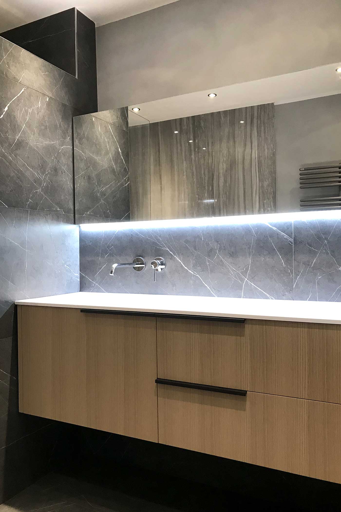 Salle de bains en marbre à Lyon